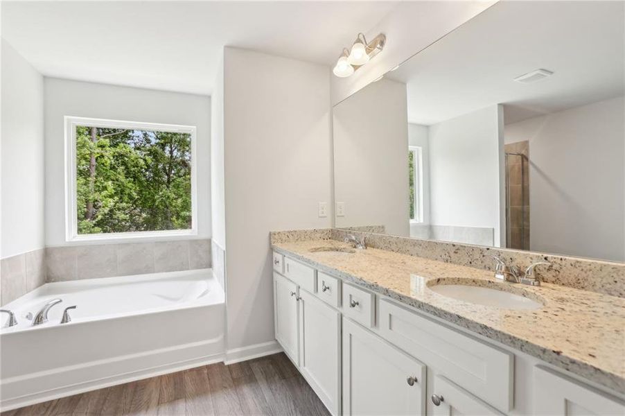 Furnished interior view inside a new home in The Hills at Cedar Creek, Winder (Image 9).
