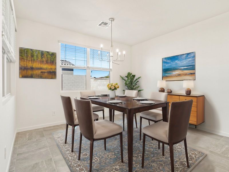 Furnished interior view inside a new home in Mountain View Estates Signature Series, Buckeye (Image 3).