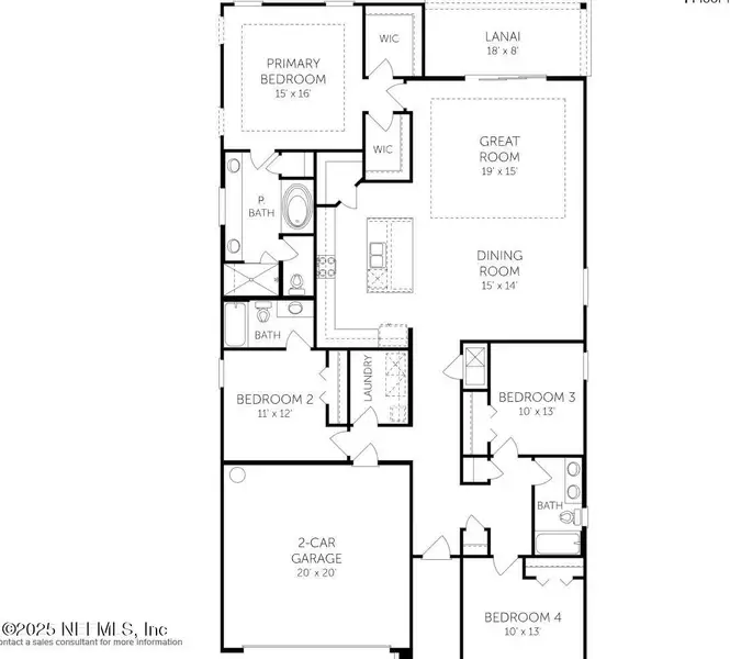 2D floor plan layout of this home in , St. Augustine, FL (Image 4).