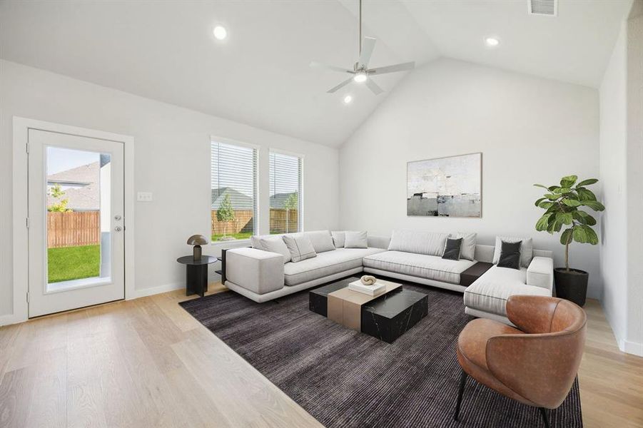 Living Room in the Masters home plan by Trophy Signature Homes – REPRESENTATIVE PHOTO