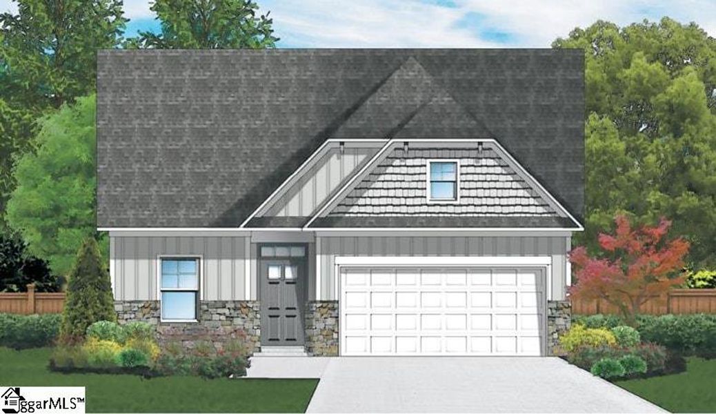 Exterior rendering of this home design in Shiloh Trail, Wellford, SC (Image 5). Exterior rendering of this home design in Shiloh Trail, Wellford, SC (Image 5).