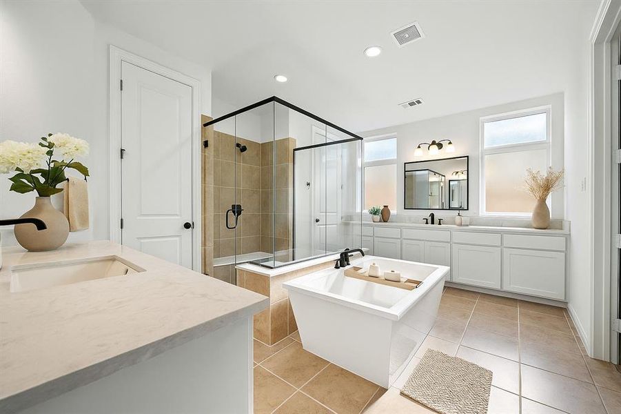 Primary Bath Virtually Staged