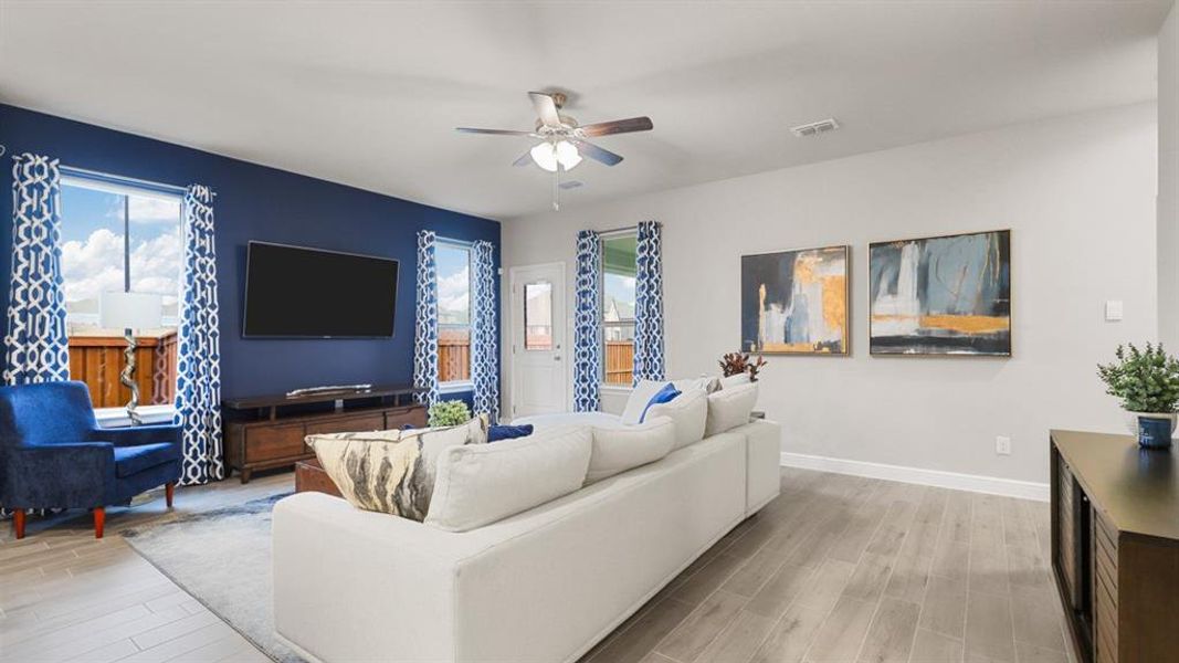 Furnished interior view inside a new home in Bluestem, Rhome (Image 25).