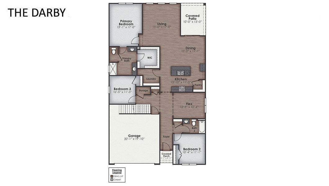 2D floor plan layout of this home in Rolling Hills, Bolivia, NC (Image 3).