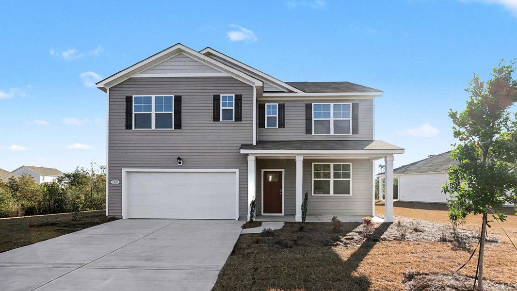 Representative exterior photo of a completed home built from the Hayden by D.R. Horton in Magnolia Farms, Florence, SC (Image 19).