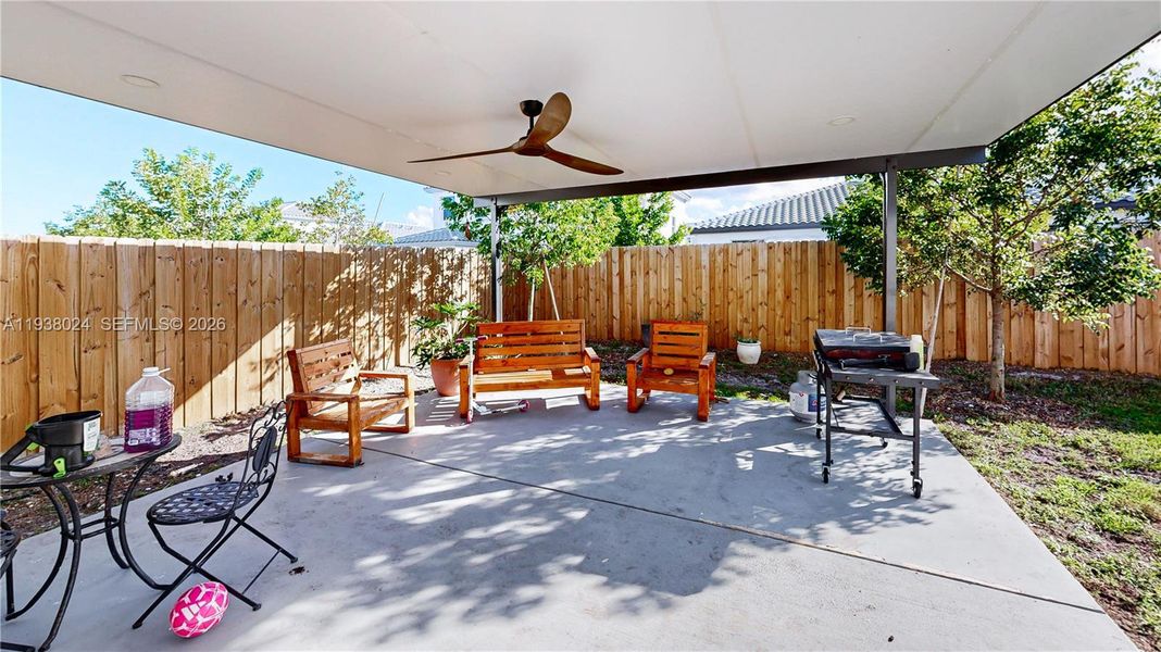 Exterior details and patio area of a home in , Homestead (Image 29). Exterior details and patio area of a home in , Homestead (Image 29).