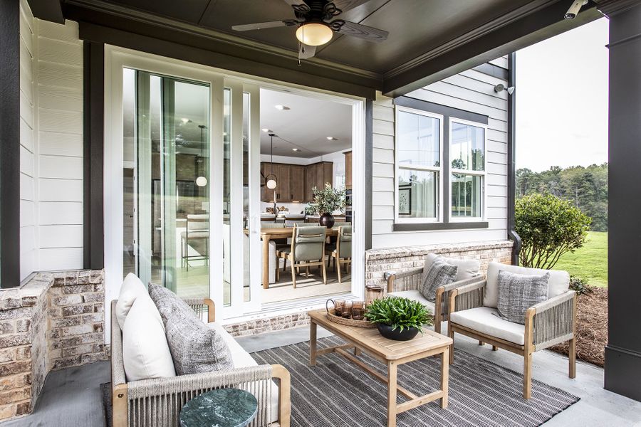 Representative exterior details of a home built from the Tucker Ii by Beazer Homes in Wisteria at GreenHouse, Marietta (Image 3).