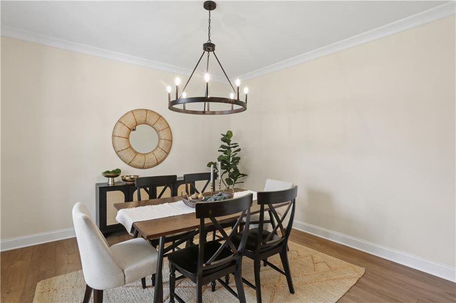 Furnished interior view inside a new home in , Flowery Branch (Image 13).
