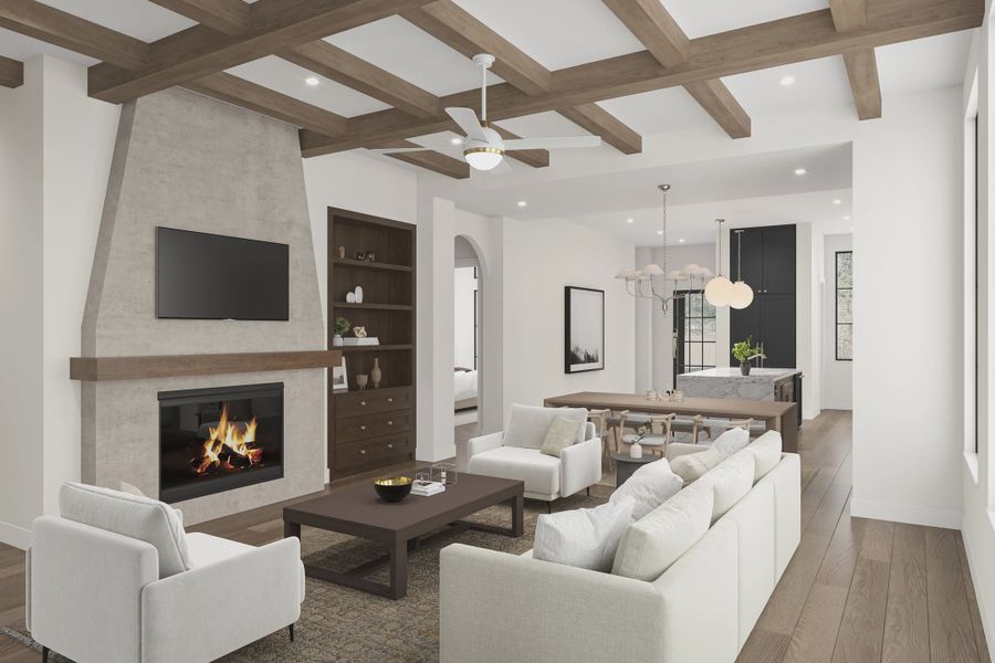 Representative furnished interior of a home built from the The Daphne by Homebound in The Villas at Lakeside, Flower Mound (Image 5). Representative furnished interior of a home built from the The Daphne by Homebound in The Villas at Lakeside, Flower Mound (Image 5).