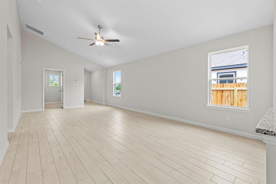 Spacious, unfurnished interior of a new home in Butler Farms, Liberty Hill (Image 28). Spacious, unfurnished interior of a new home in Butler Farms, Liberty Hill (Image 28).