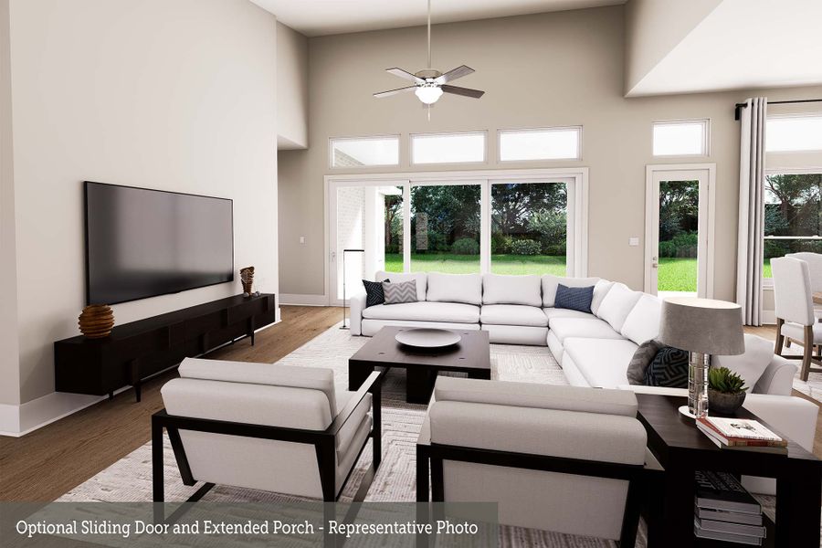 The Creighton - Family Room - Optional Sliding Door The Creighton - Family Room - Optional Sliding Door