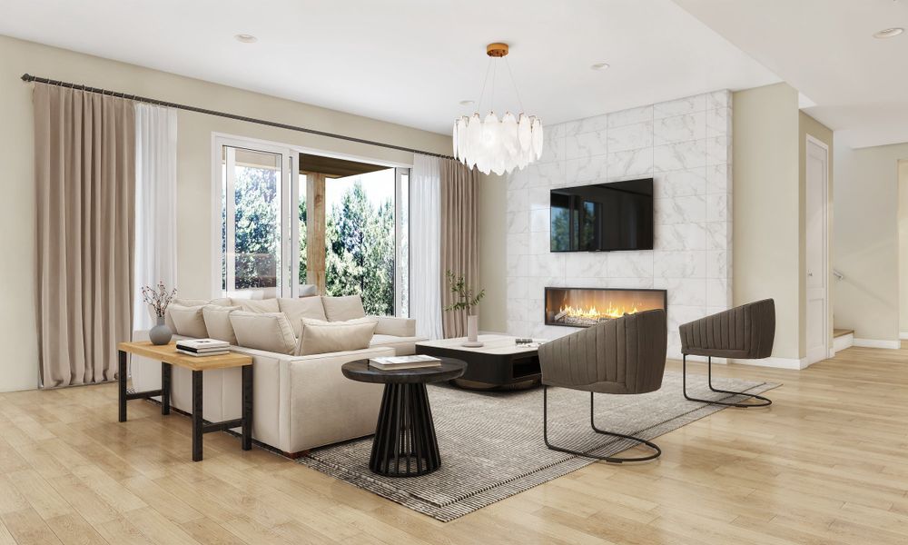Representative furnished interior of a home built from the Residence 4 by Trumark Homes in The Summit at Castle Pines, Castle Pines (Image 8).