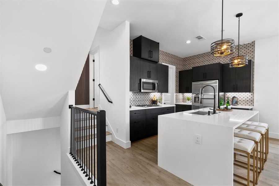 Furnished interior view inside a new home in , Dallas (Image 28).