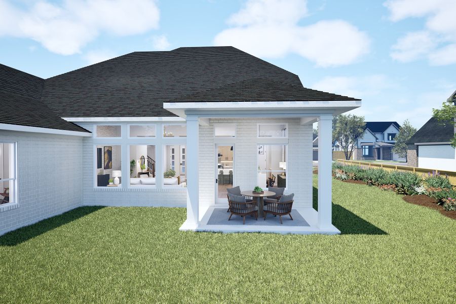 Representative exterior details of a home built from the The Hibiscus by David Weekley Homes in Dunham Pointe - Parkview Collection, Cypress (Image 3). Representative exterior details of a home built from the The Hibiscus by David Weekley Homes in Dunham Pointe - Parkview Collection, Cypress (Image 3).