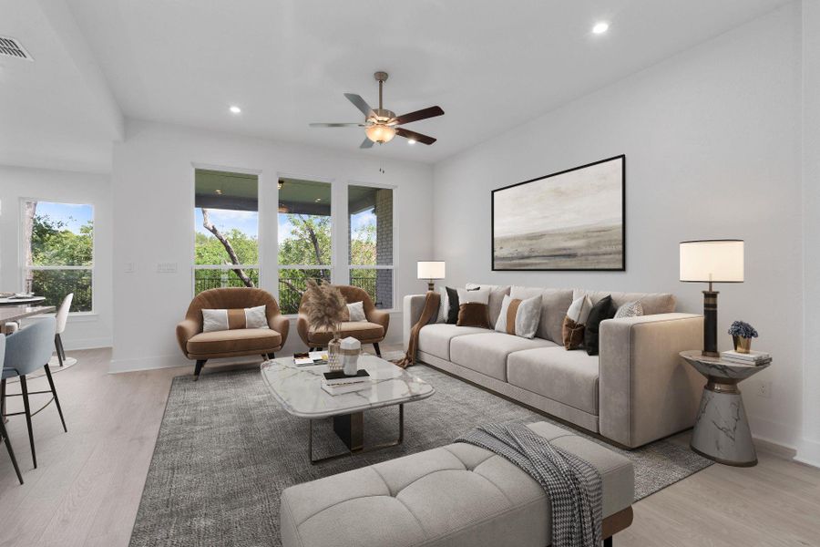 Open Concept Family Room - Virtually Staged Open Concept Family Room - Virtually Staged