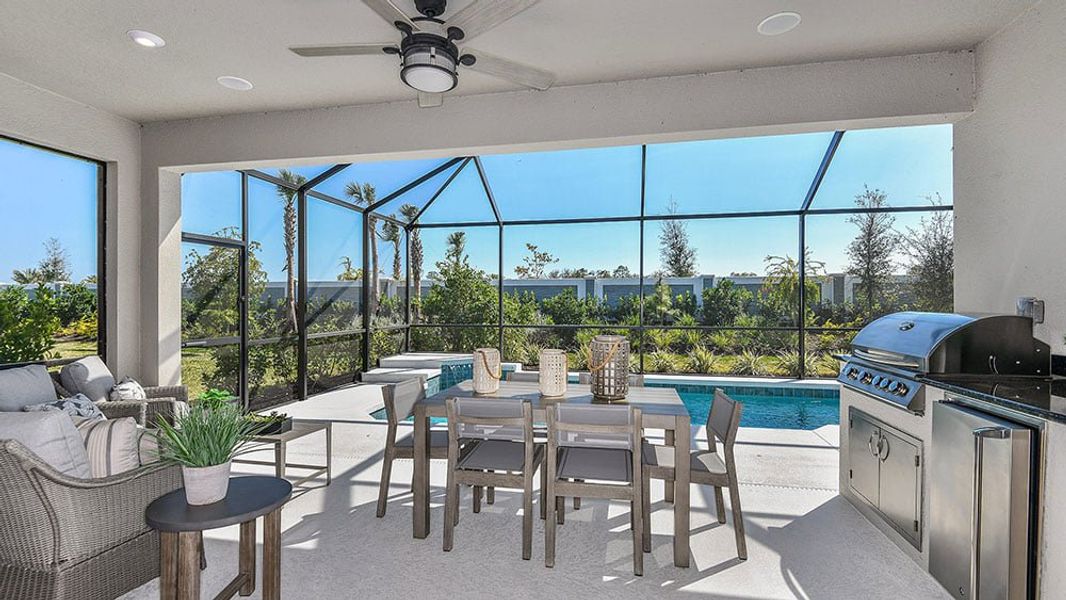 Representative furnished interior of a home built from the Antigua by Taylor Morrison in Cassia at Skye Ranch, Sarasota (Image 17).
