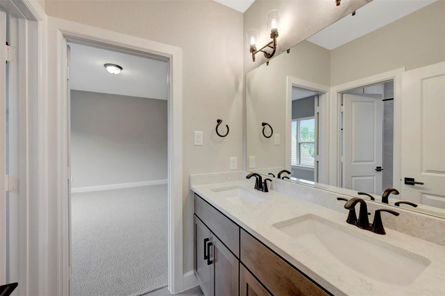 Furnished interior view inside a new home in The Woodlands Hills 70’, Willis (Image 8).