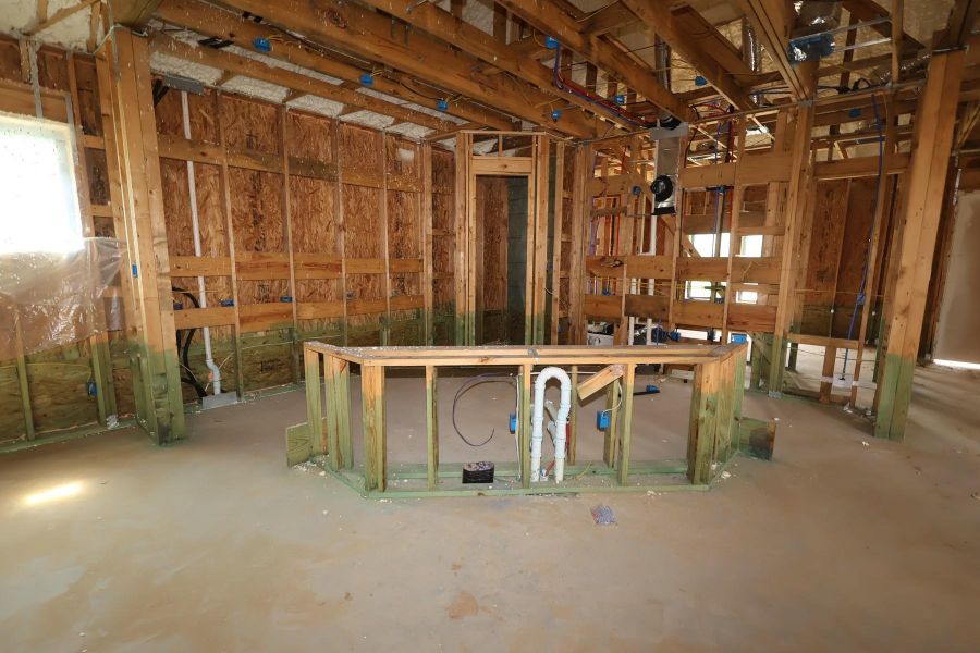 In-progress construction of a new home in Riceland - Enclave Row Collection, Mont Belvieu, TX (Image 5).