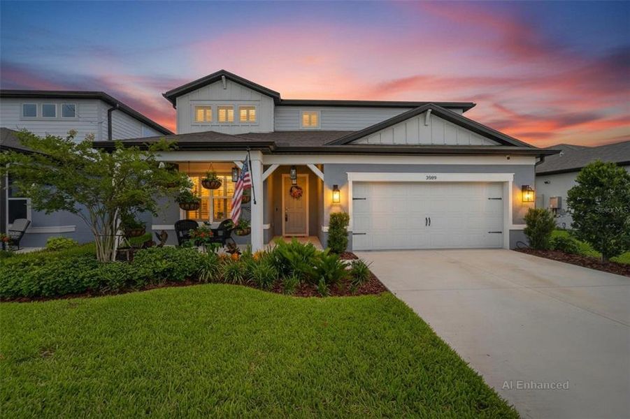 Front exterior of a new home in , Land O' Lakes, FL, highlighting curb appeal (Image 2). Front exterior of a new home in , Land O' Lakes, FL, highlighting curb appeal (Image 2).