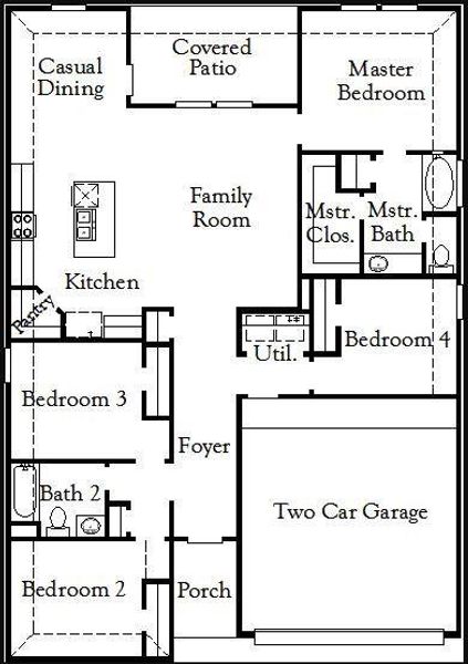 2D floor plan layout of this home in Westridge Cove, Conroe, TX (Image 2). 2D floor plan layout of this home in Westridge Cove, Conroe, TX (Image 2).