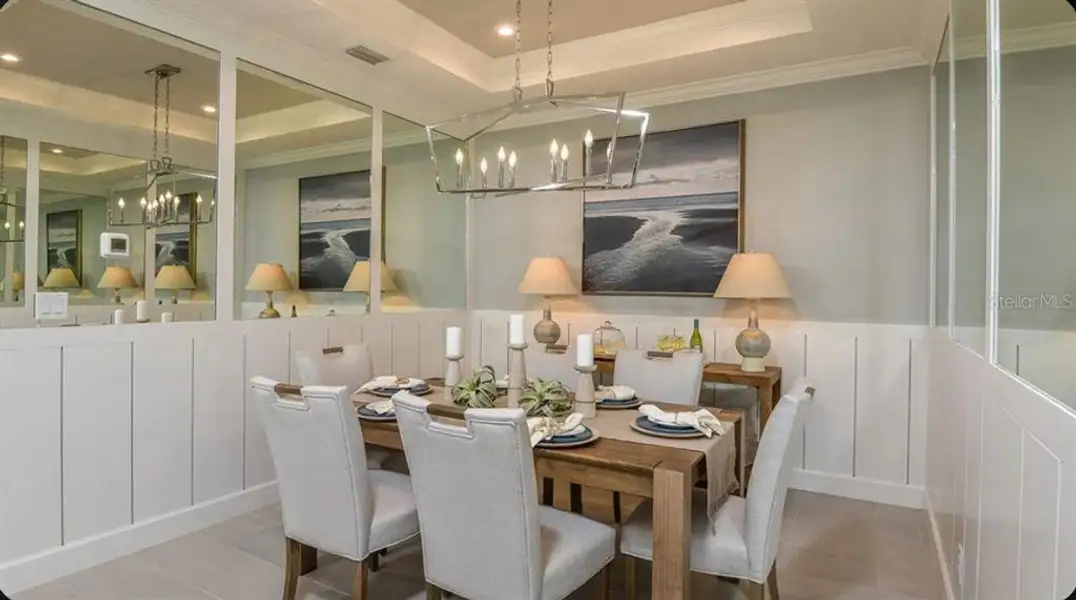 Furnished interior view inside a new home in Esplanade at Wellen Park, Englewood (Image 9).