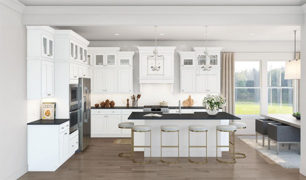 Gourmet island kitchen (*Artist rendering used for illustration purposes only.)