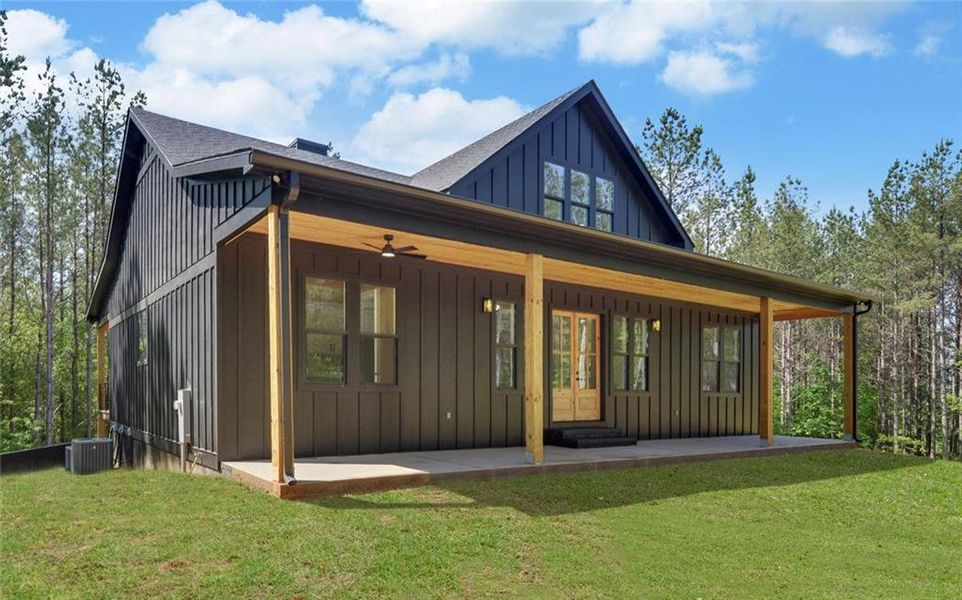 Exterior details and patio area of a home in , Dahlonega (Image 22). Exterior details and patio area of a home in , Dahlonega (Image 22).