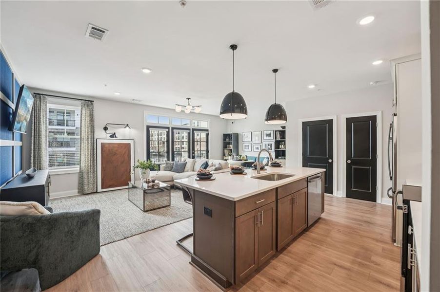 Furnished interior view inside a new home in Market Square at Sawnee Village, Cumming (Image 25).