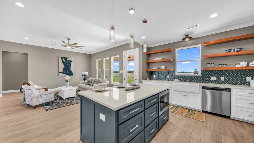 Representative furnished interior of a home built from the Clementine by Zeal Home Builders in Saddle Crest Estates, Weatherford (Image 47).