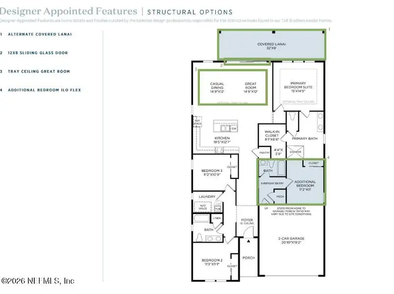 2D floor plan layout of this home in , St. Augustine, FL (Image 2). 2D floor plan layout of this home in , St. Augustine, FL (Image 2).