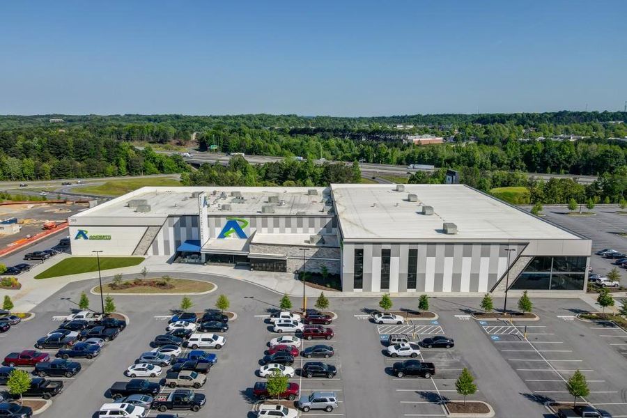 Front exterior of a new home in Hemingway, Flowery Branch, GA, highlighting curb appeal (Image 2).