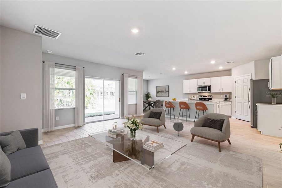 Furnished interior view inside a new home in Burnt Store Village, Punta Gorda (Image 12).