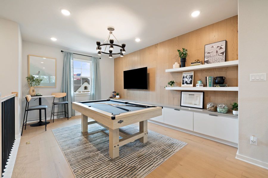 Furnished interior view inside a new home in Heritage, Dripping Springs (Image 36).