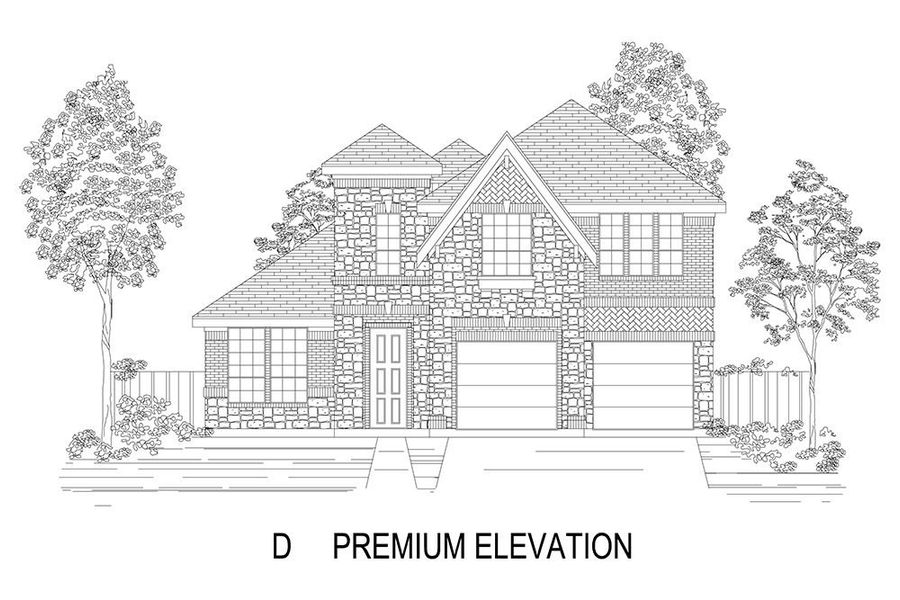 Representative rendering of the exterior for the Malibu F-EW by First Texas Homes (Image 8).