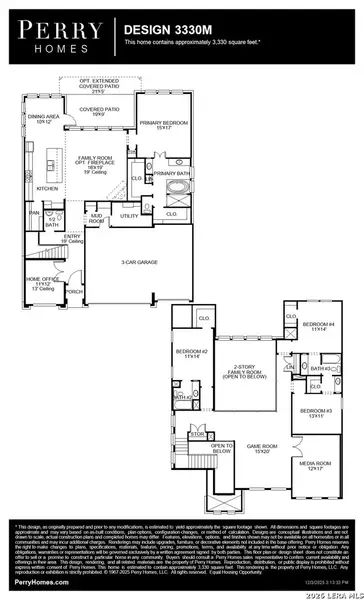 2D floor plan layout of this home in Cibolo Valley Heights, Cibolo, TX (Image 2).