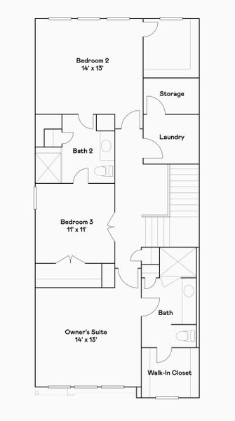 2D floor plan layout of this home in Piccolina, Houston, TX (Image 2).