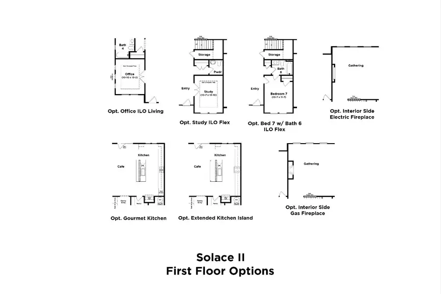 2D floor plan layout for the Solace II by DRB Homes in Richvale Estates, Fairview, TN (Image 4).