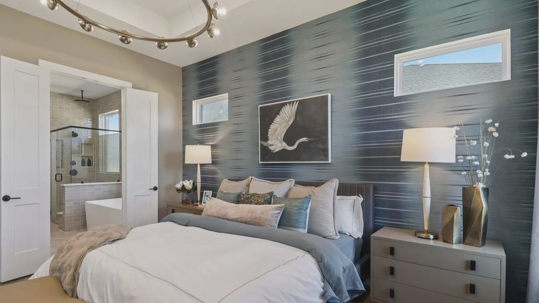 Representative furnished interior of a home built from the Marbella by Chesmar Homes in Audubon, Magnolia (Image 35).