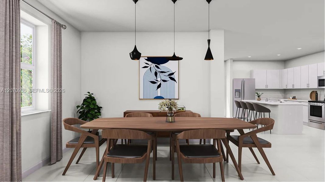 Furnished interior view inside a new home in , Miami (Image 4).