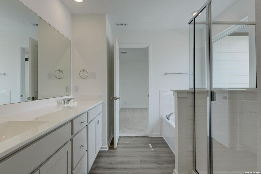 Furnished interior view inside a new home in Hennersby Hollow, San Antonio (Image 10). Furnished interior view inside a new home in Hennersby Hollow, San Antonio (Image 10).