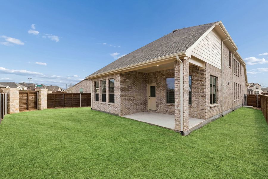 Exterior details and patio area of a home in Solterra Texas, Mesquite (Image 3).
