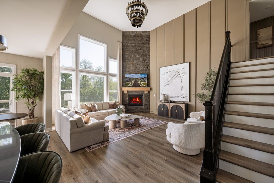 Representative furnished interior of a home built from the Blair by Fischer Homes in Twin Lakes, Hoschton (Image 13).
