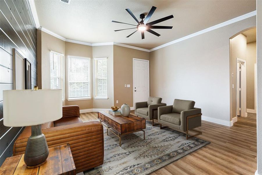 Bay window in living room Bay window in living room