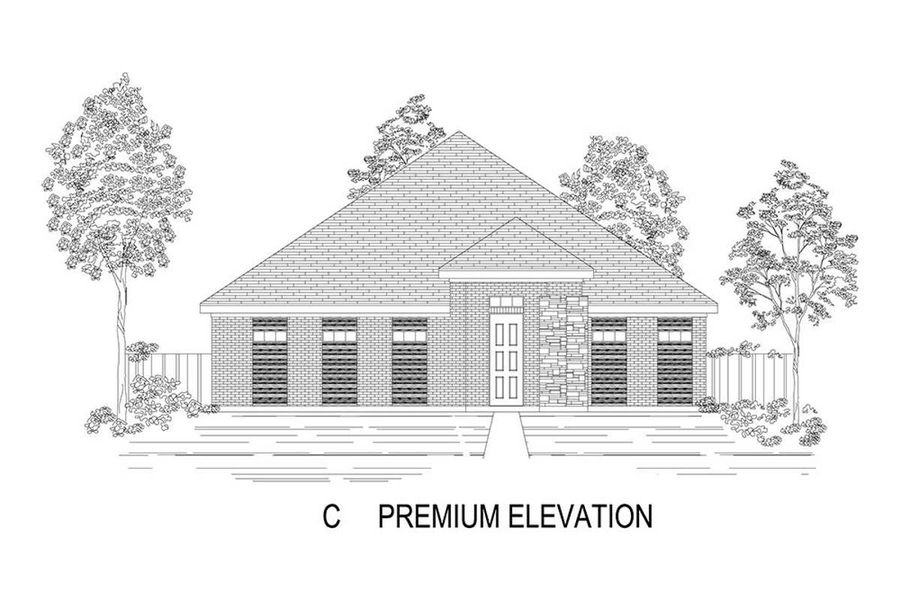 Representative rendering of the exterior for the Woodford FS-HL by First Texas Homes (Image 13).