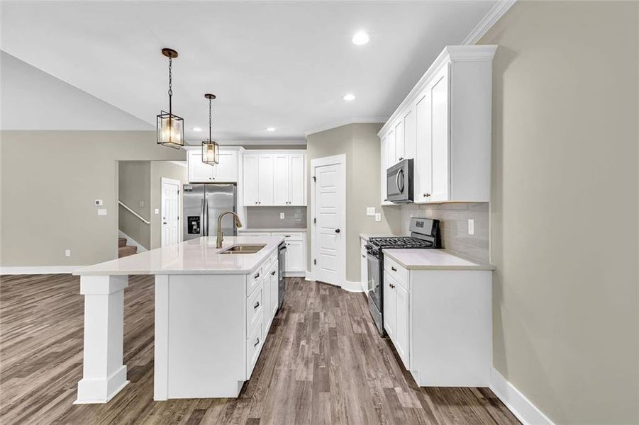 Furnished interior view inside a new home in , Macon (Image 16).