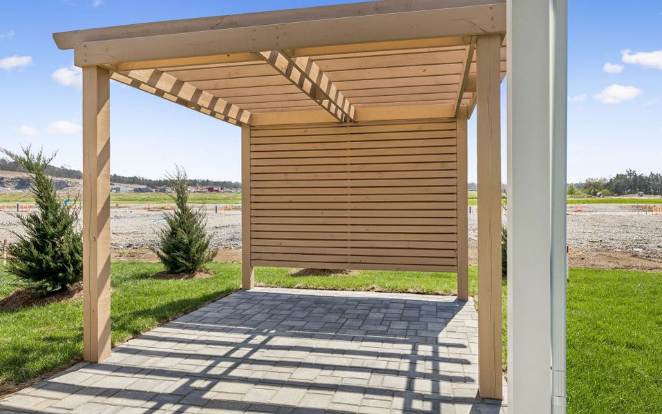 Exterior details and patio area of a home in Del Webb Southern Harmony, Murfreesboro (Image 3).