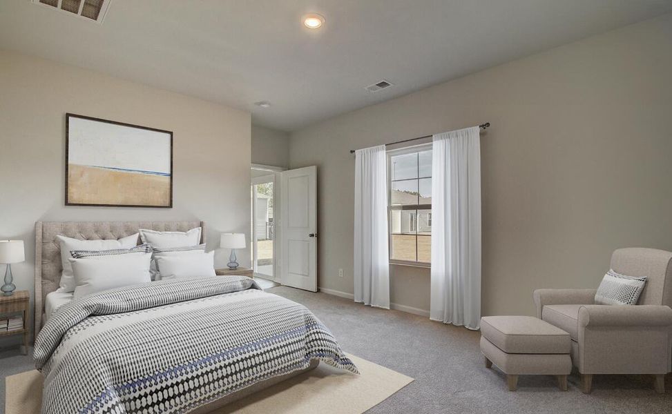 Furnished interior view inside a new home in Lindera Preserve at Cane Bay Plantation: American Dream Series - Ph 15, Summerville (Image 7). Furnished interior view inside a new home in Lindera Preserve at Cane Bay Plantation: American Dream Series - Ph 15, Summerville (Image 7).