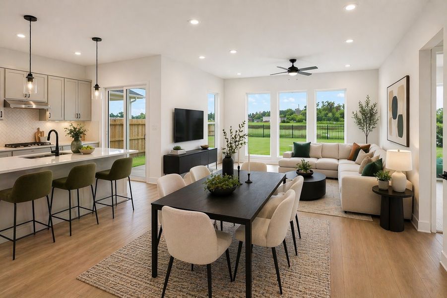 Furnished interior view inside a new home in Winfrey Estates, Tomball (Image 3).