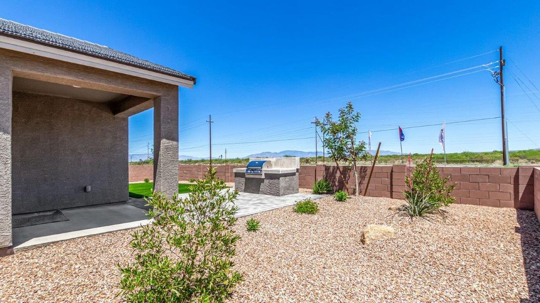Representative exterior details of a home built from the Cali - Plan H40I by D.R. Horton in Sahuarita Acres, Sahuarita (Image 23). Representative exterior details of a home built from the Cali - Plan H40I by D.R. Horton in Sahuarita Acres, Sahuarita (Image 23).