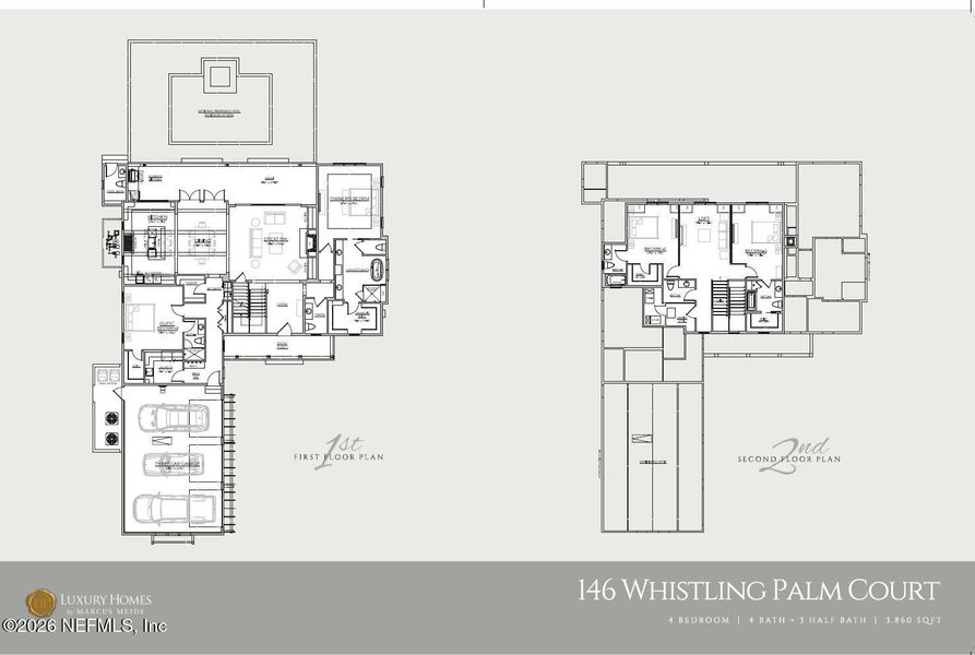 2D floor plan layout of this home in , Ponte Vedra, FL (Image 7).